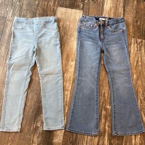 NWOT Levi’s girls jeans bundle 726 Flare and Jeggings 6 reg